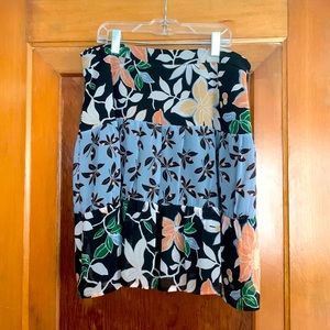 LOFT Patterned Tiered Skirt